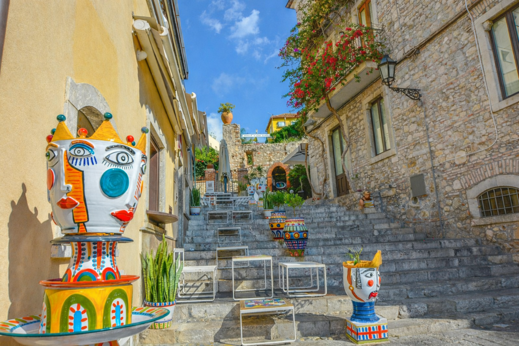 escalier taormia sicile