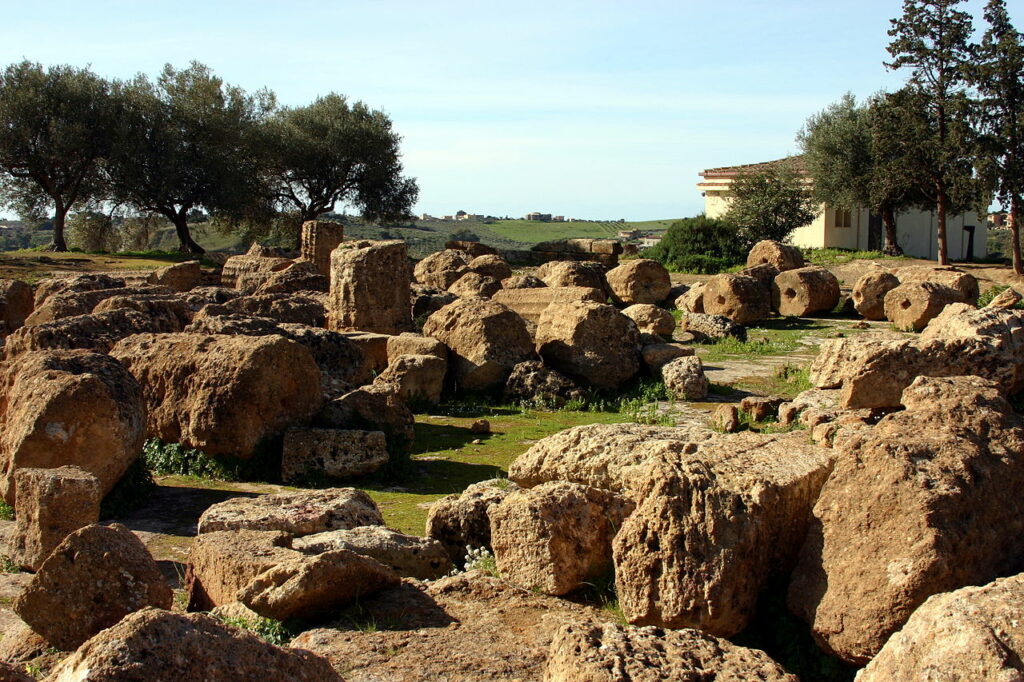 ruines vallée des temples agrigente sicile