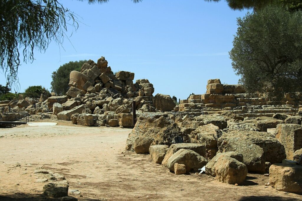 ruines vallée des temples agrigente sicile italie